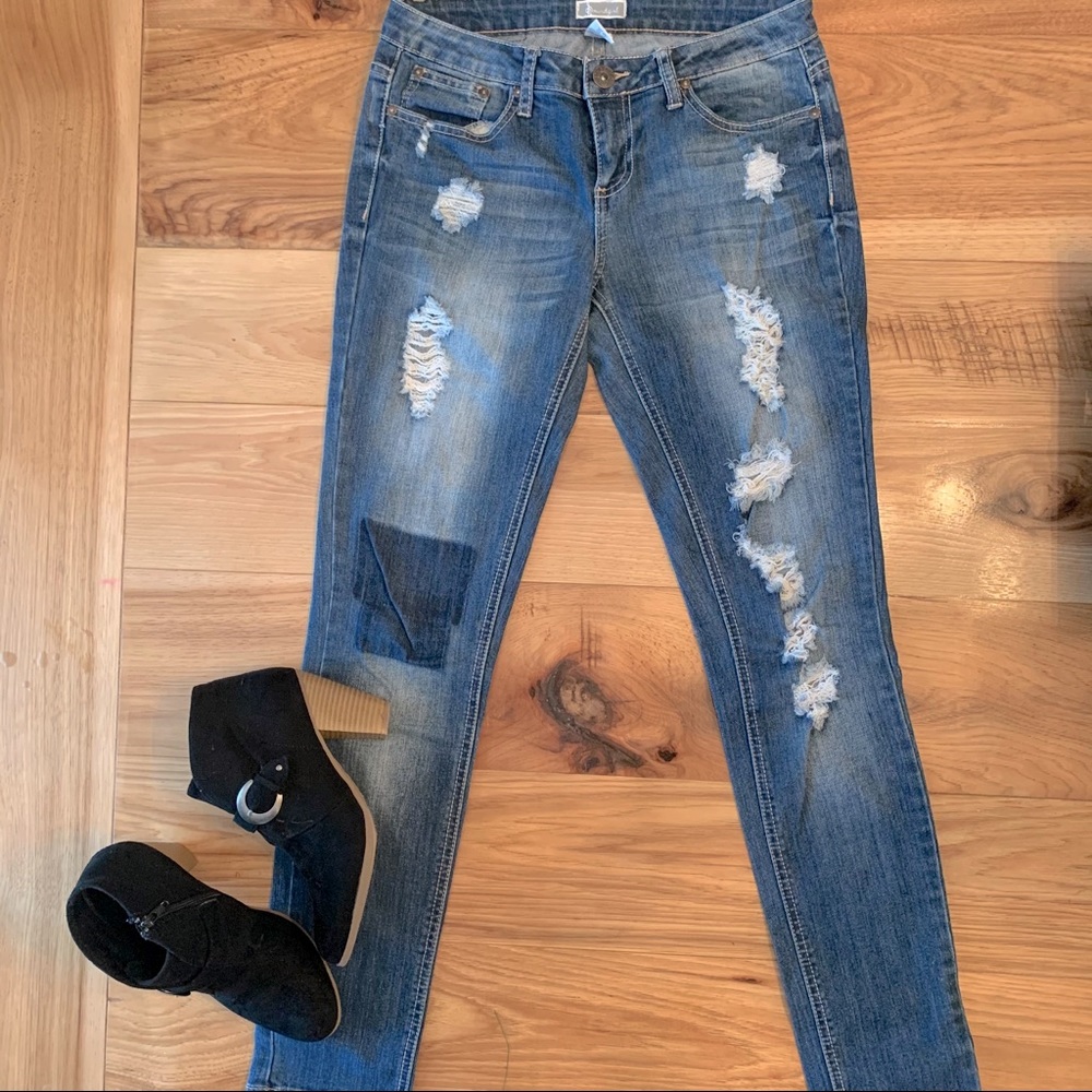 Soundgirl distressed jeans